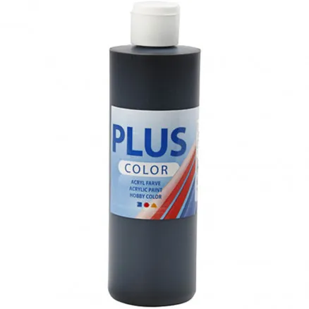 Plus Color Hobbyfarbe, schwarz, 250 ml/1 St.