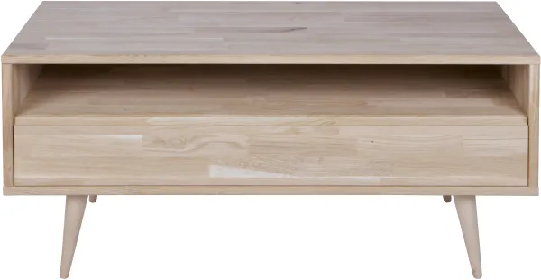 WOOOD Tygo TV-Tisch, mit 1 Fach und 1 Schublade - natürliche Eiche (100x44)